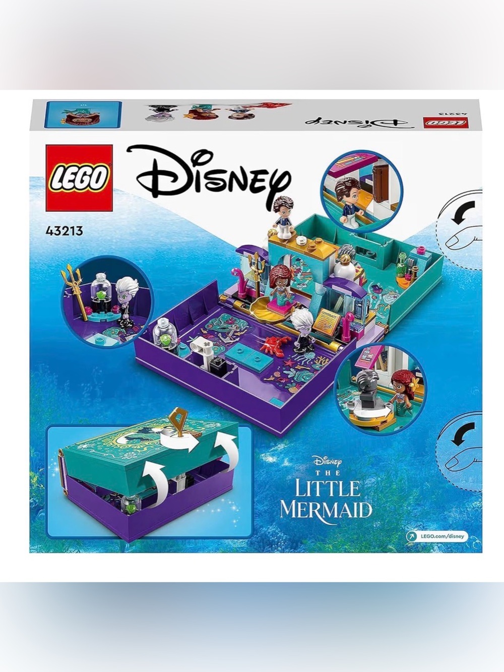 LEGO Disney The Little Mermaid Story Book Building Kit,Disney Princesses, #43213